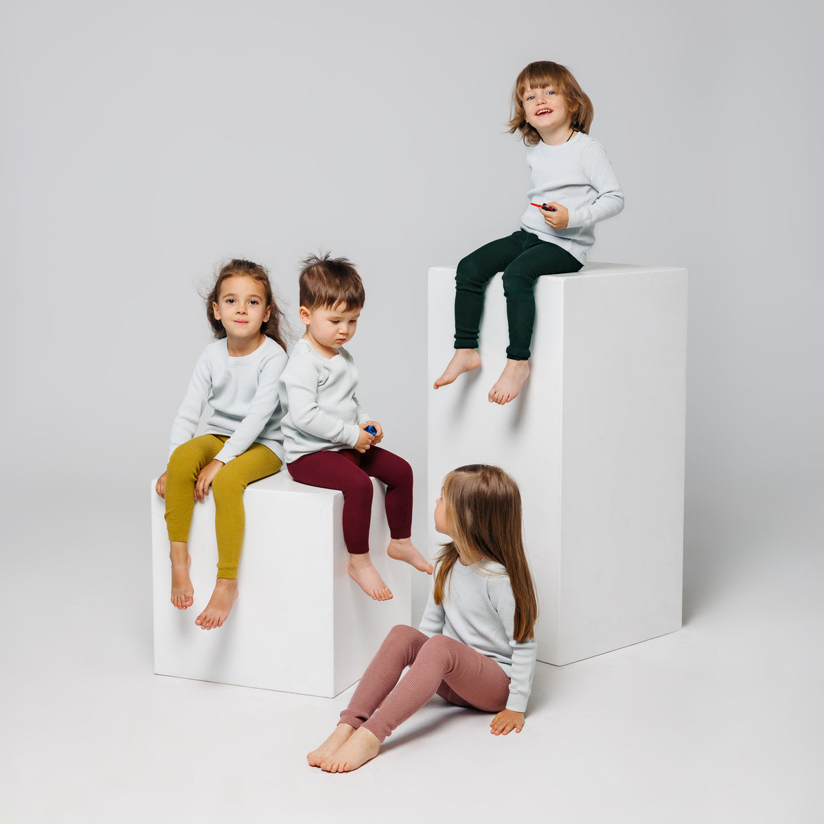 Leggings con bretelle - Ciliegia Borgogna