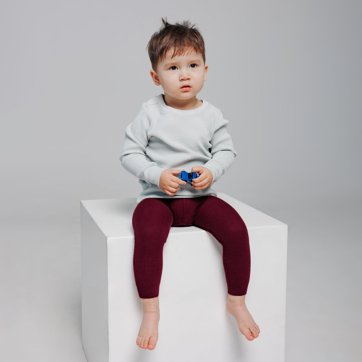 Leggings con bretelle - Ciliegia Borgogna