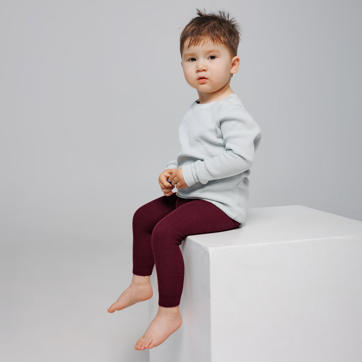 Leggings con bretelle - Ciliegia Borgogna