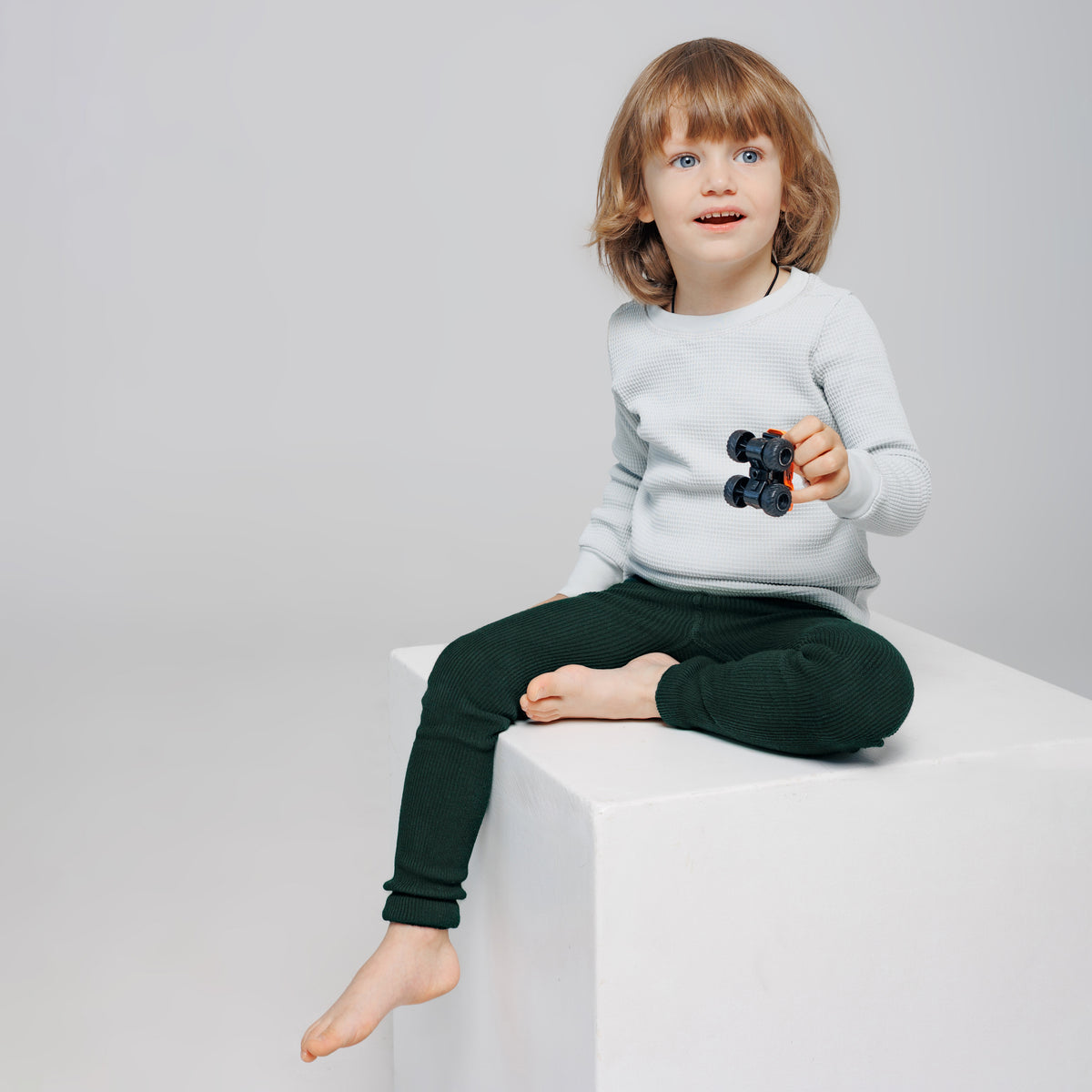 Leggings con bretelle - Verde Conifera