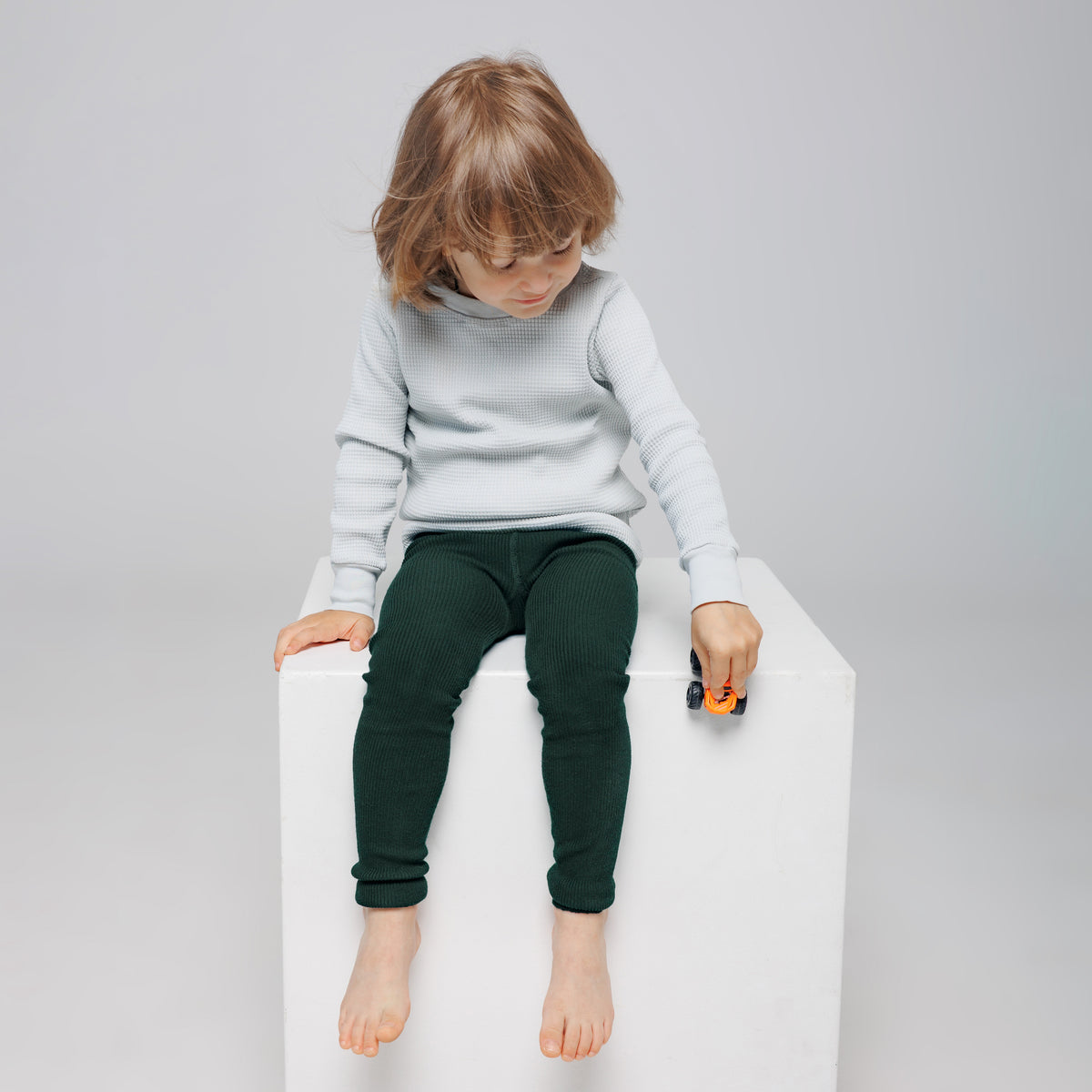 Leggings con bretelle - Verde Conifera