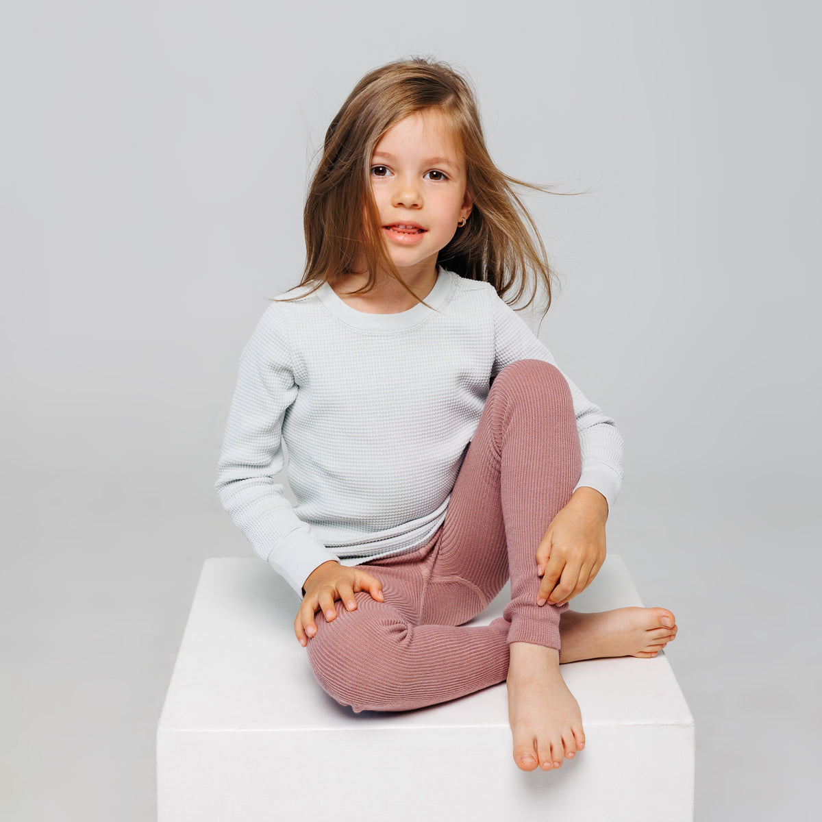 Leggings con bretelle - Rosa polverosa