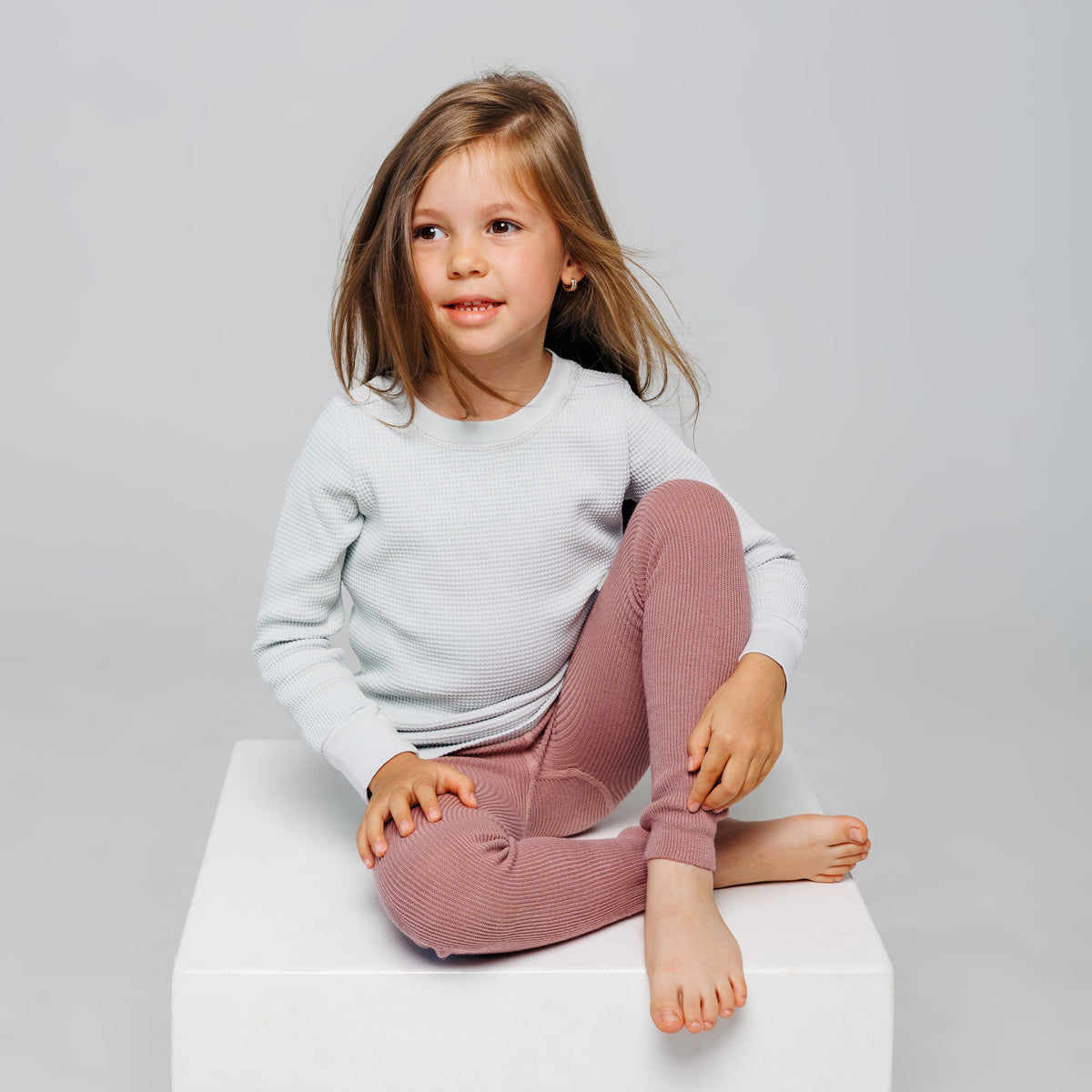 Leggings con bretelle - Rosa polverosa
