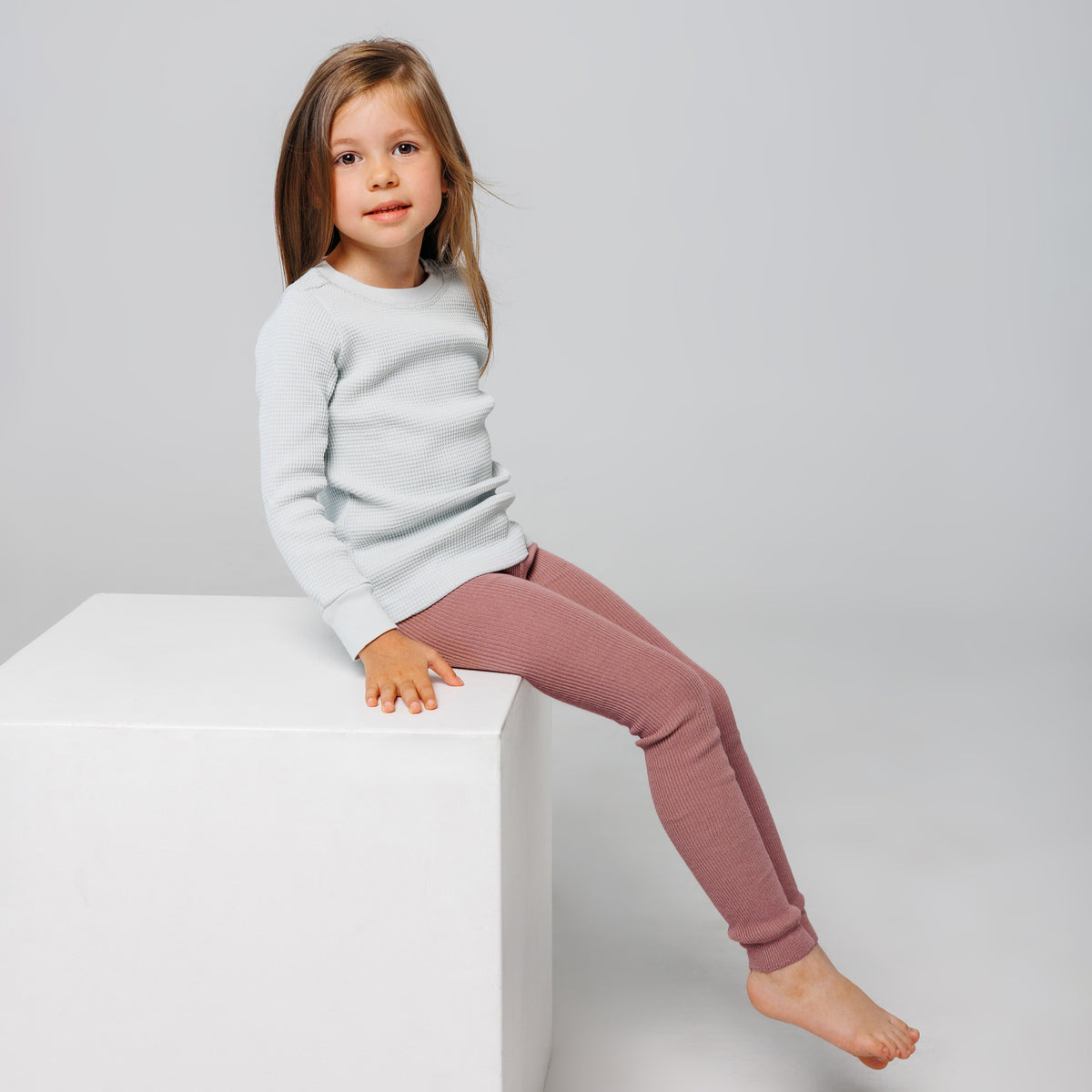 Leggings con bretelle - Rosa polverosa