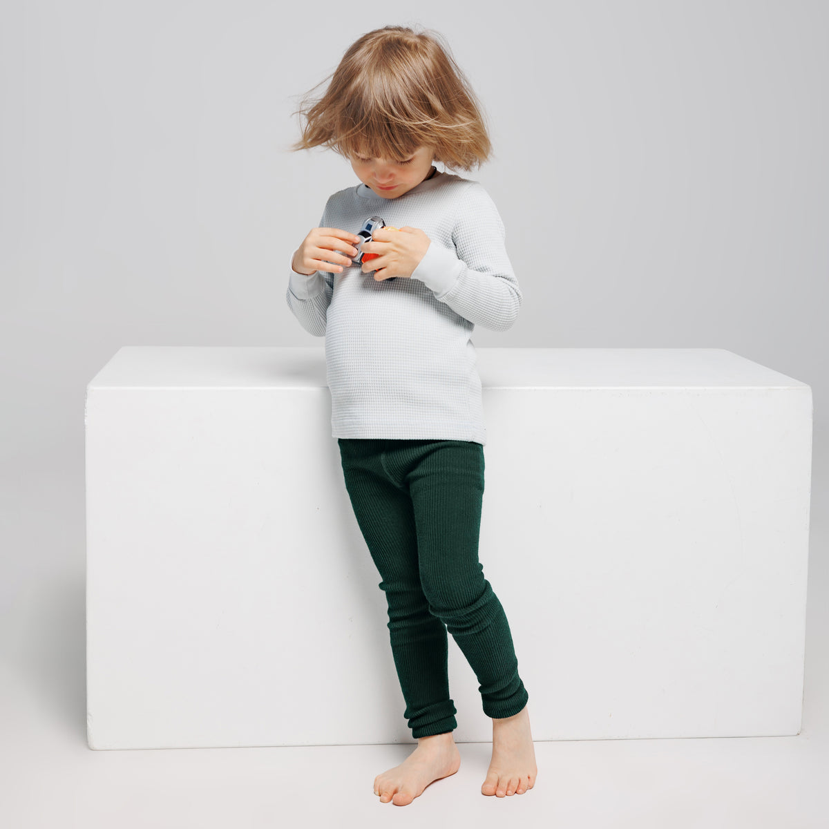 Leggings con bretelle - Verde Conifera