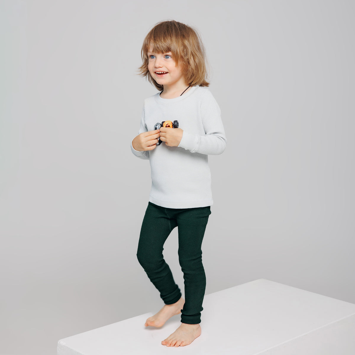 Leggings con bretelle - Verde Conifera
