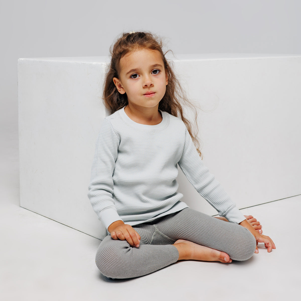 Leggings con bretelle - Grigio nordico