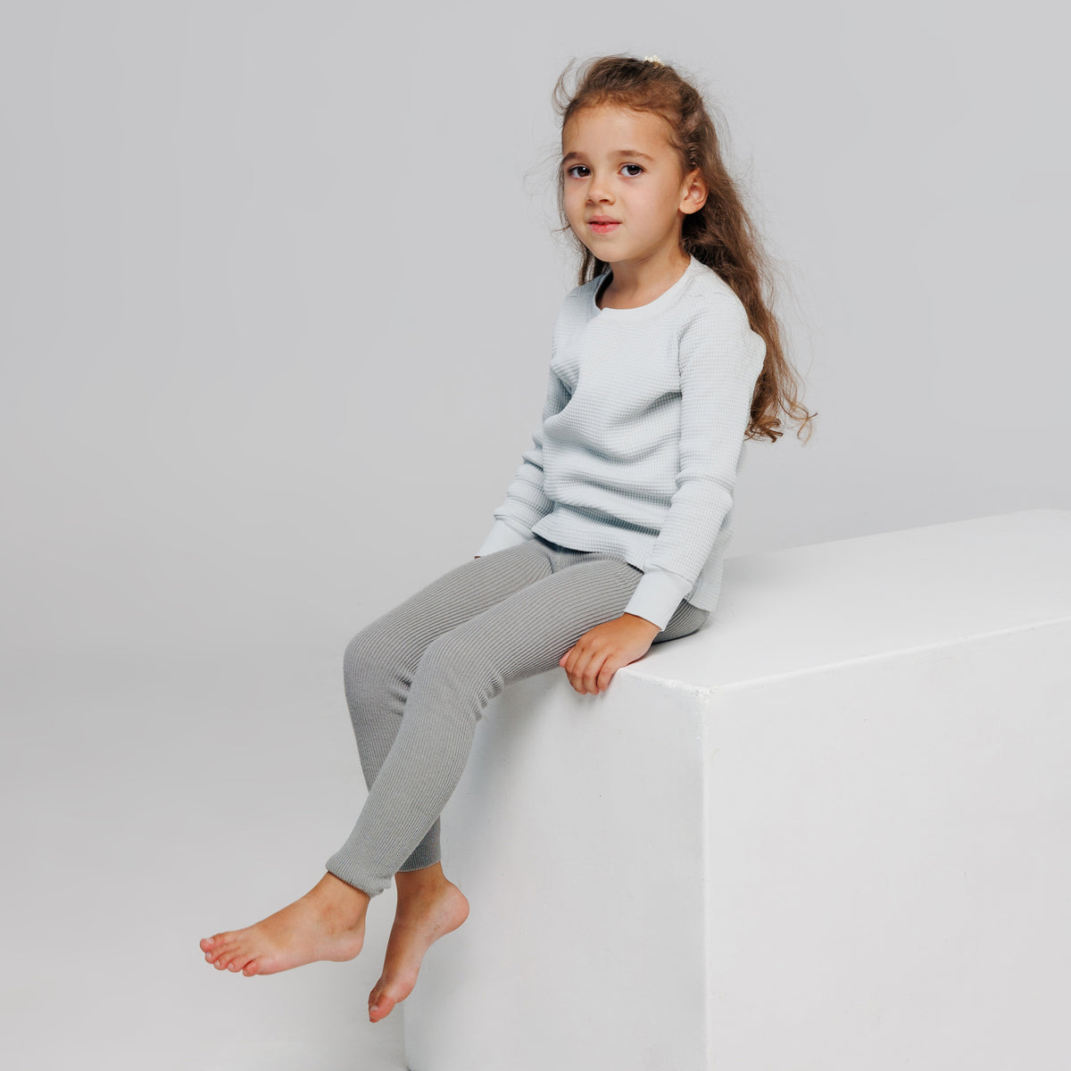 Leggings con bretelle - Grigio nordico