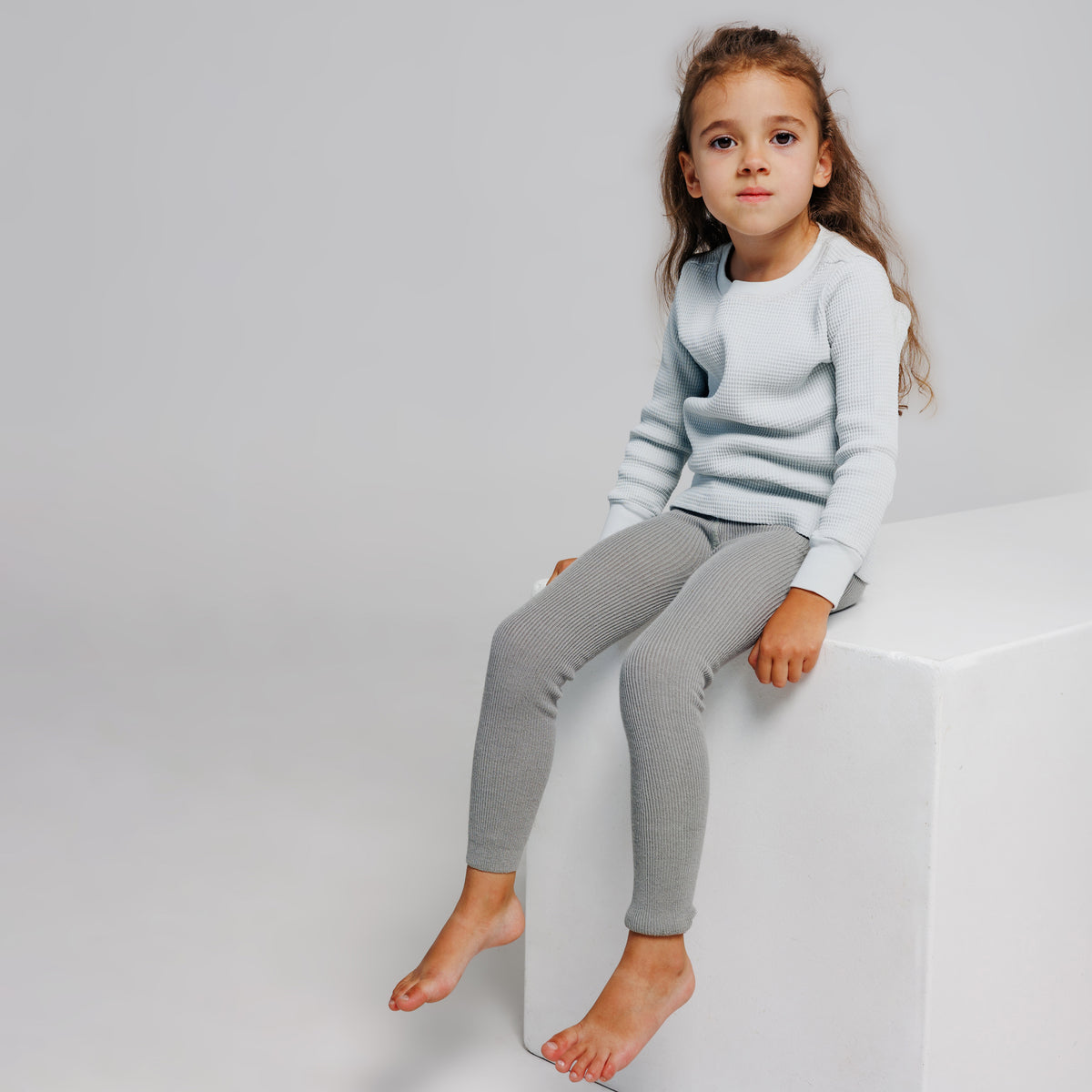 Leggings con bretelle - Grigio nordico