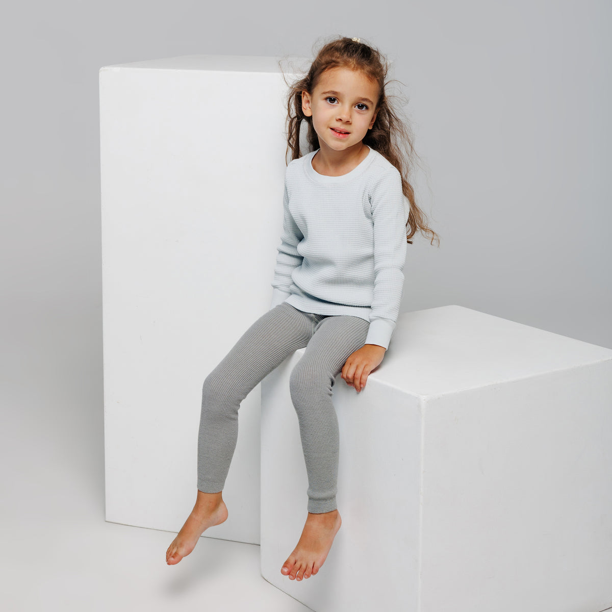 Leggings con bretelle - Grigio nordico