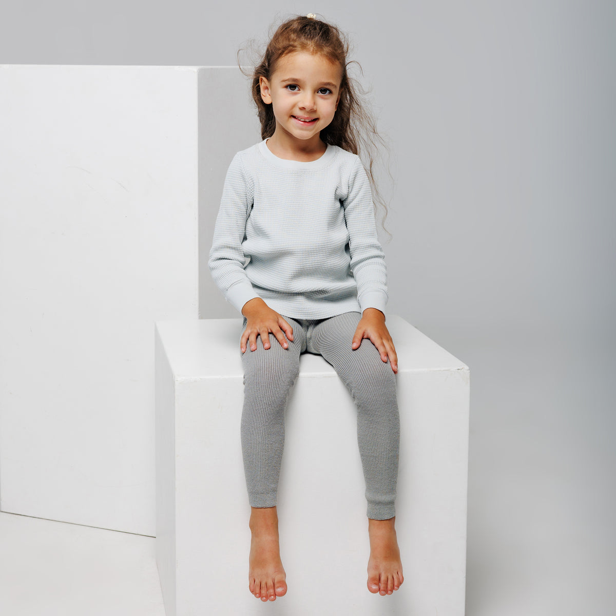 Leggings con bretelle - Grigio nordico