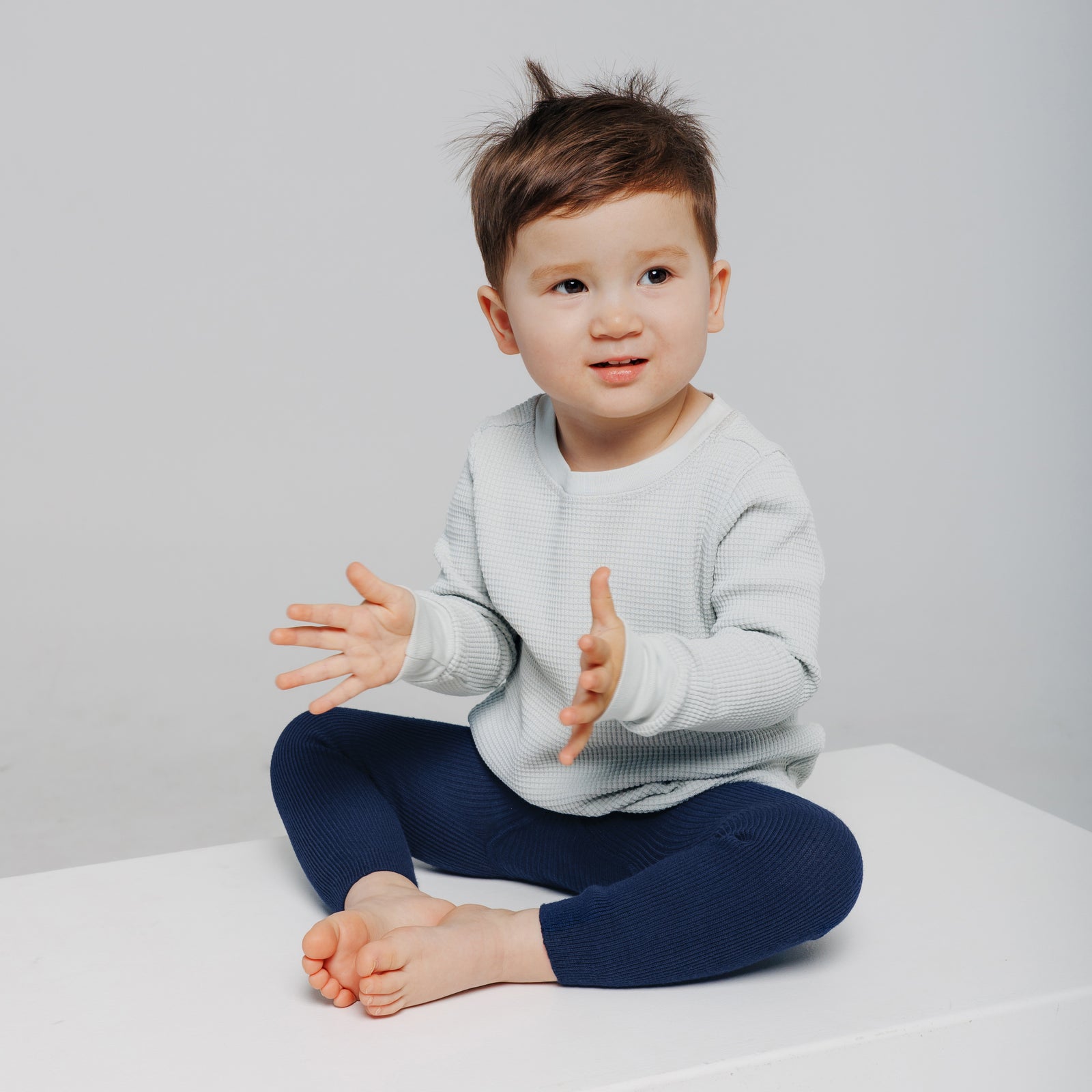 Leggings con bretelle - Blu Navy