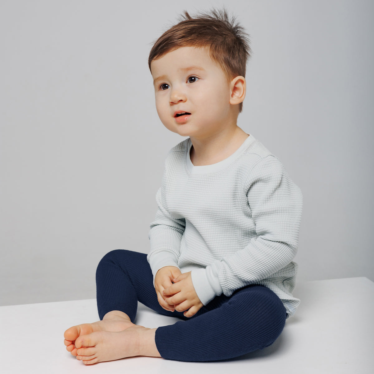 Leggings con bretelle - Blu Navy