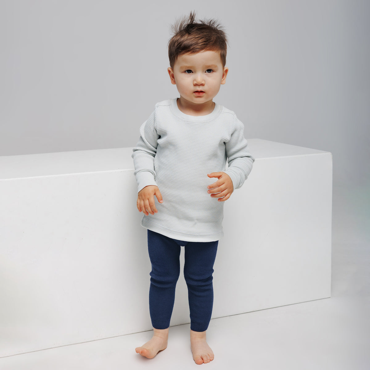 Leggings con bretelle - Blu Navy