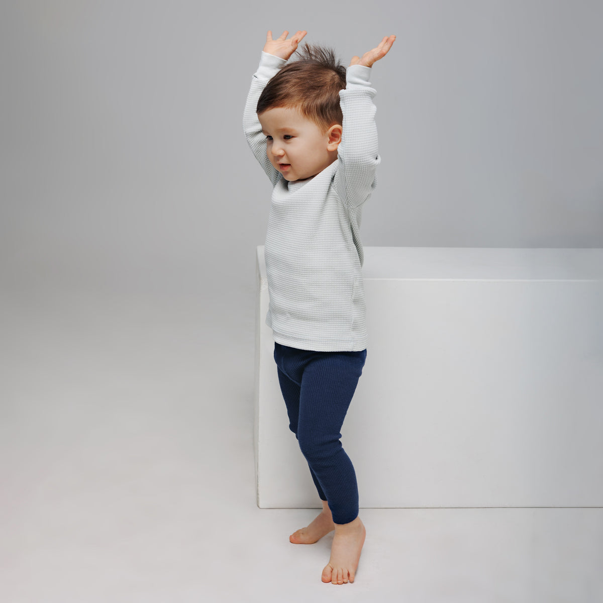 Leggings con bretelle - Blu Navy