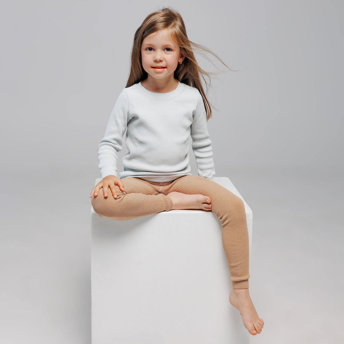 Leggings con bretelle - Marrone beige