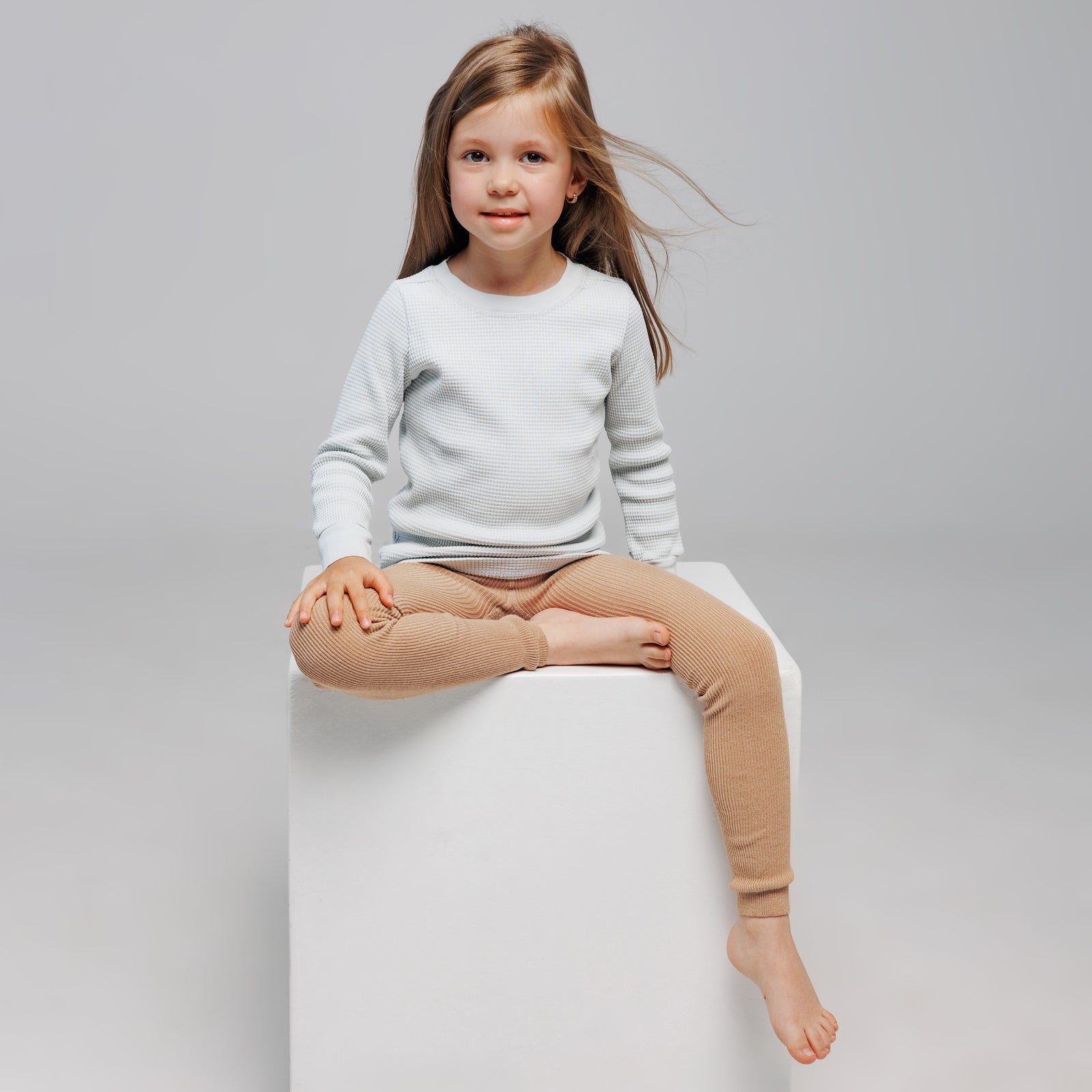 Leggings con bretelle - Marrone beige