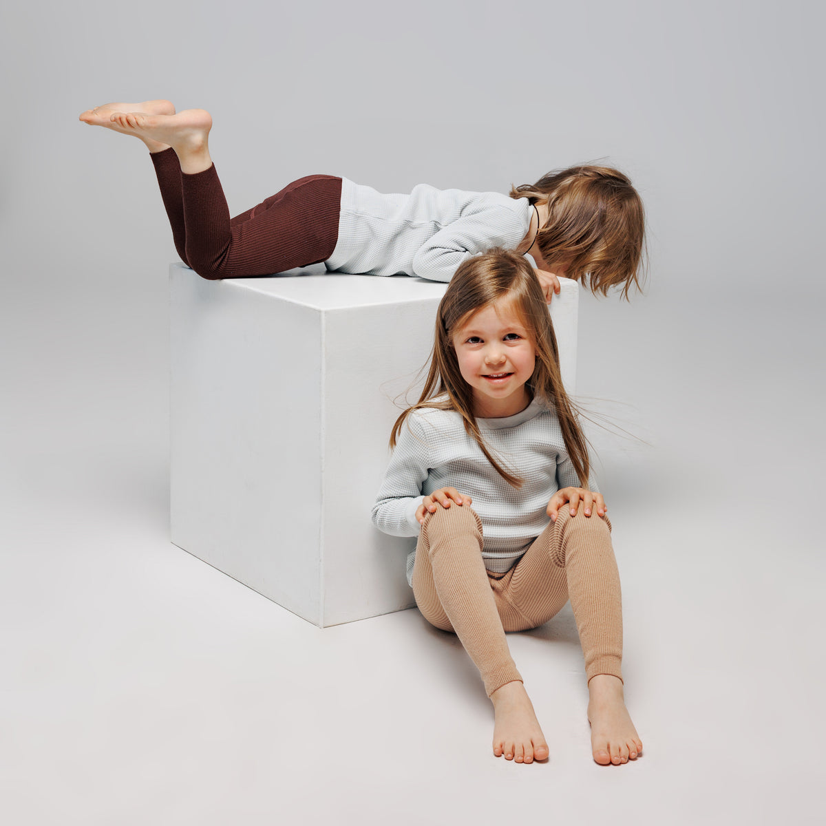 Leggings con bretelle - Marrone cioccolato