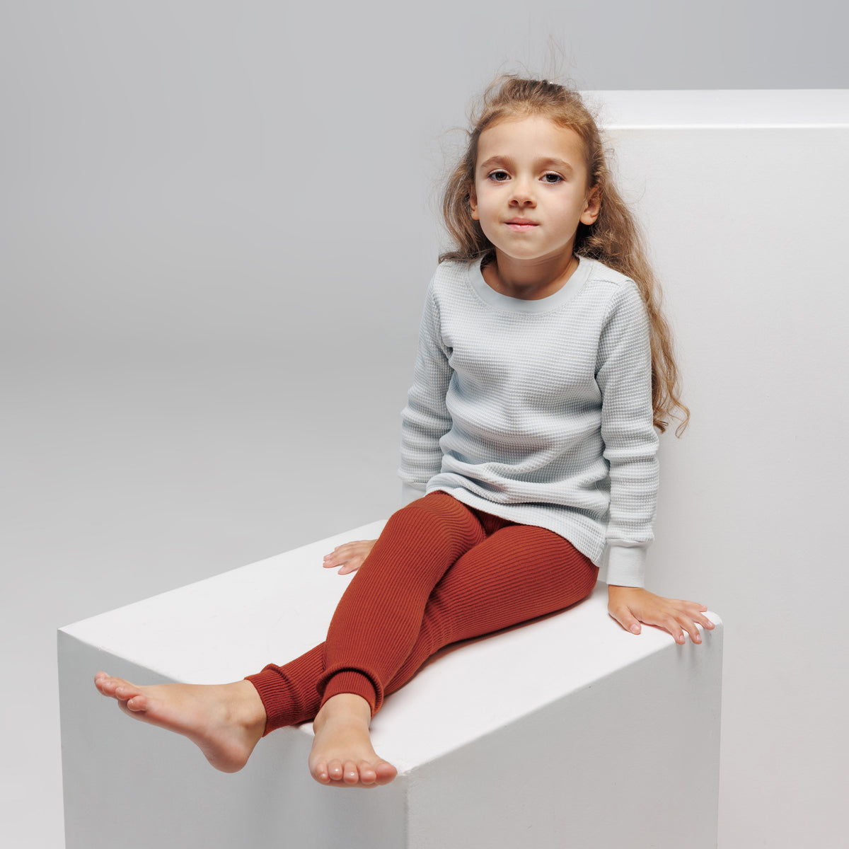 Leggings con bretelle - Rosso ruggine