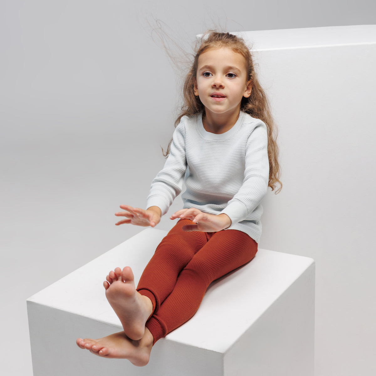 Leggings con bretelle - Rosso ruggine