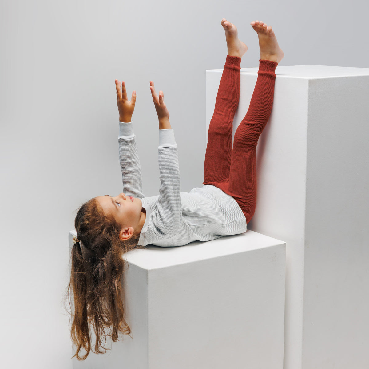 Leggings con bretelle - Rosso ruggine