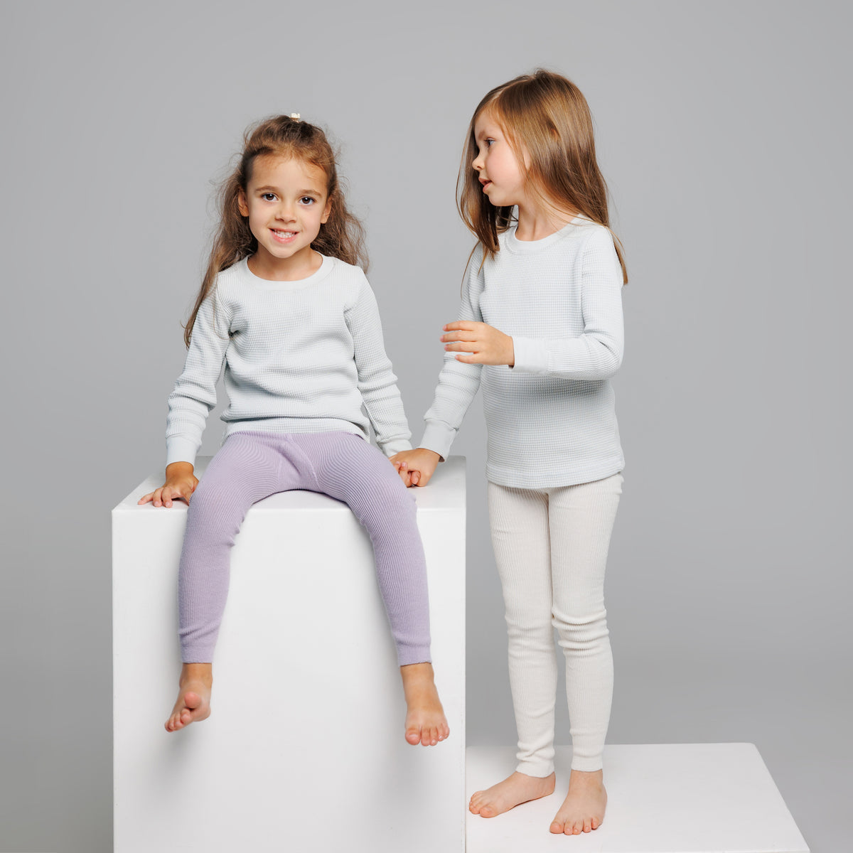 Leggings con bretelle - Naturale