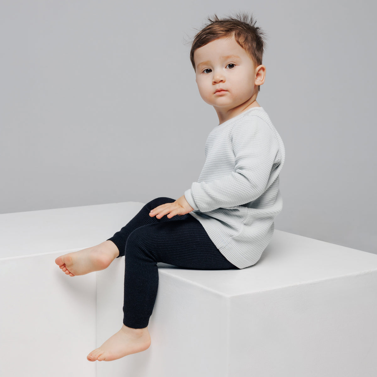 Leggings con bretelle - Nero carbone