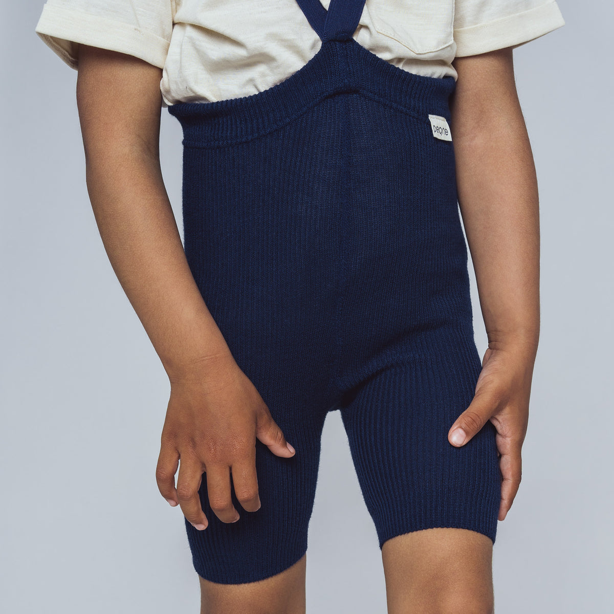 Pantaloncini con bretelle - Blu Navy