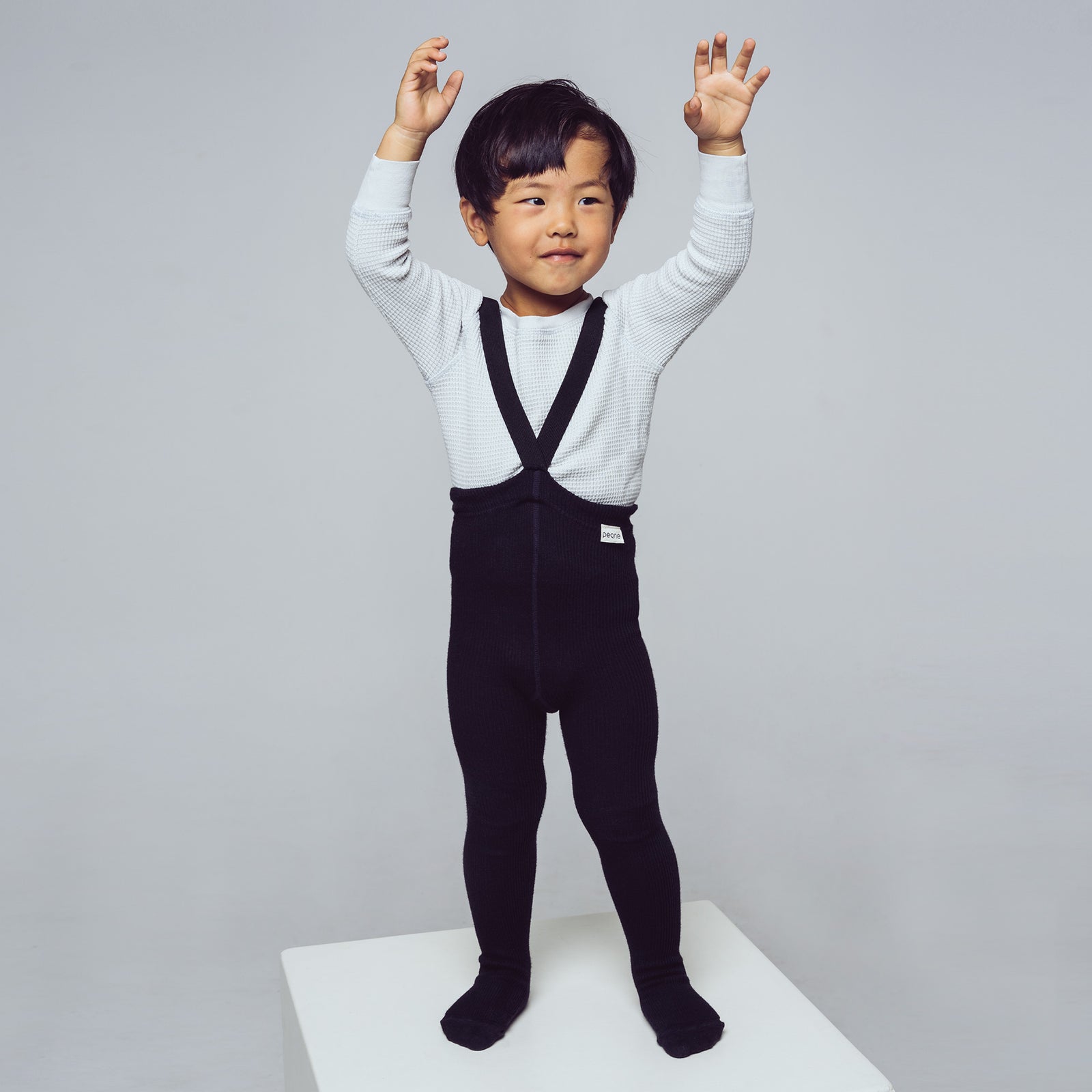 Collant con bretelle - Nero carbone