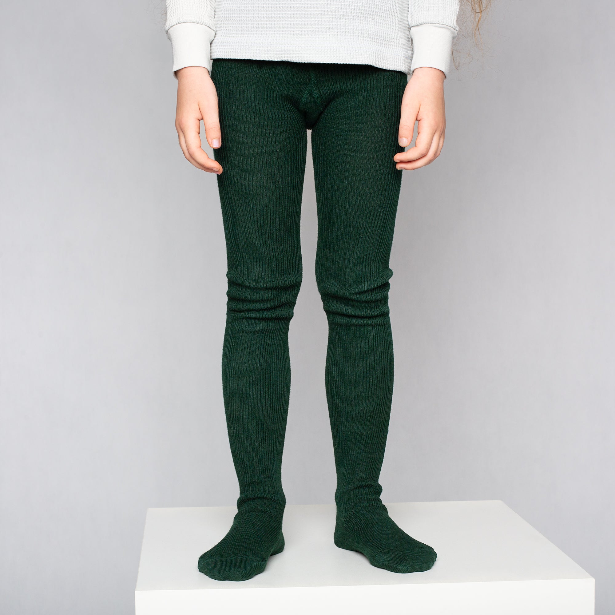 London Collant Bambina 40 DEN – Opaco, Verde Bottiglia – Taglia 9-11 Anni – Resistenti E Confortevoli Per La Scuola