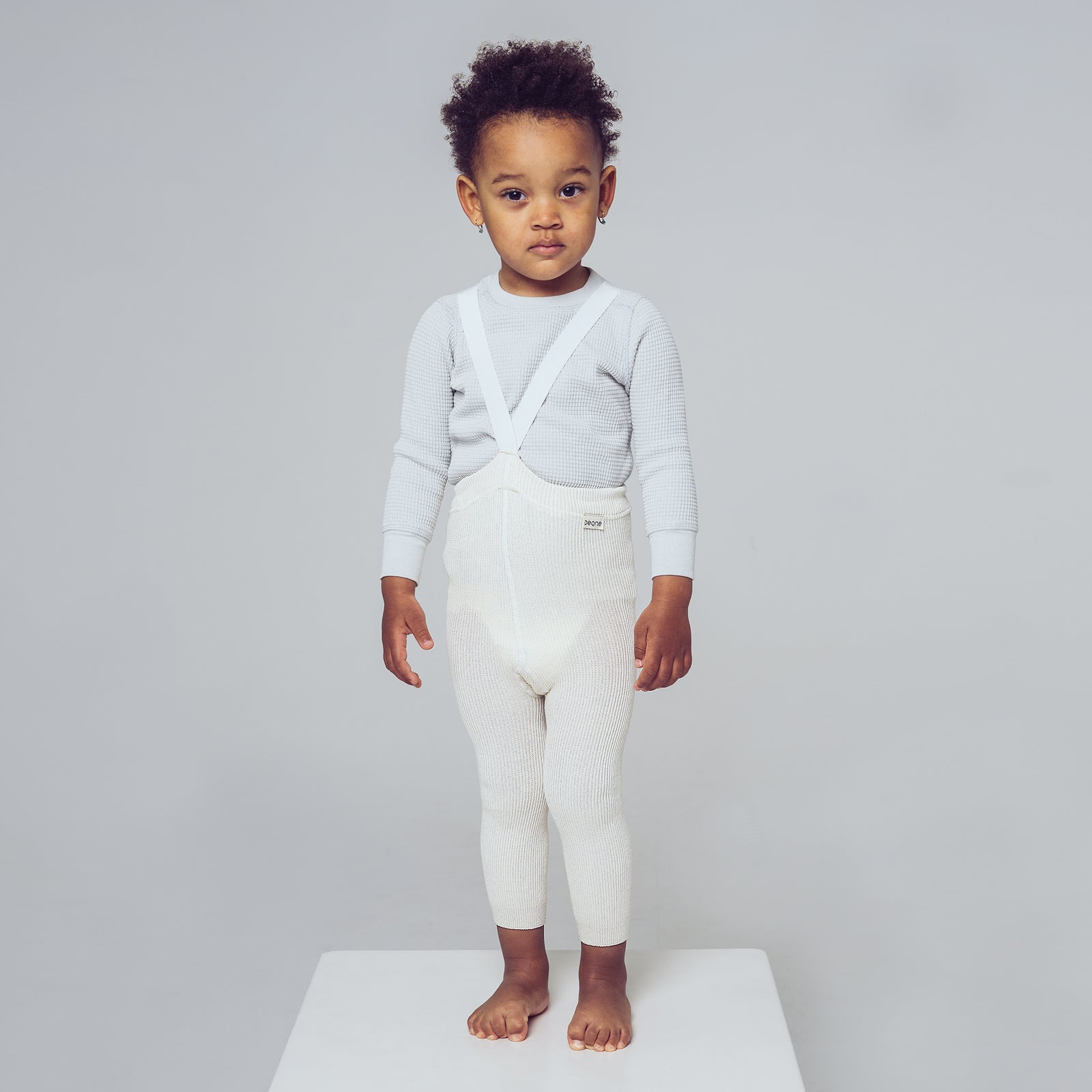 Leggings con bretelle - Naturale