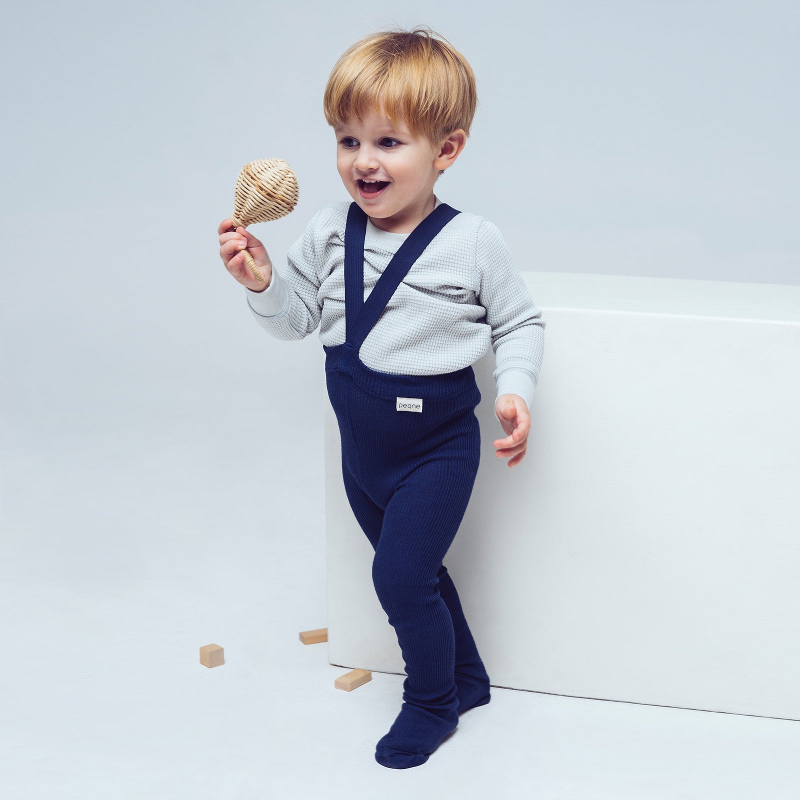 Collant Con Bretelle Per Neonati - Maglia Di Cotone, Vita Alta, 0-3 Anni, Multi Colore - Foto 2